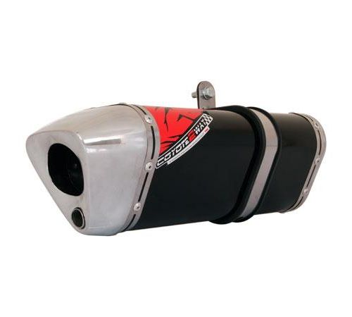 Escapamento Coyote TRS 2 WAY Alumínio (COMPLETO s/ sonda lambda) - FAZER 250 .../09 Alumínio Preto - Roncar - 2250.7