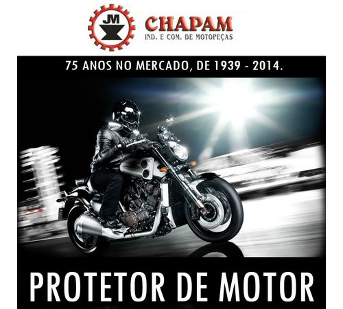 Protetor Motor NXR 125 150 2009 Com Pedaleira - Chapam