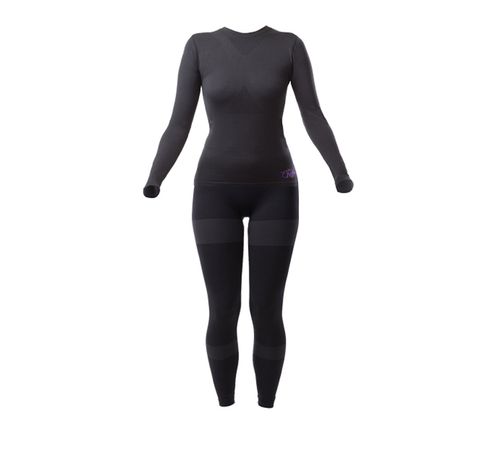 Conjunto Segunda Pele Calça e Blusa Preta Feminina - Riffel