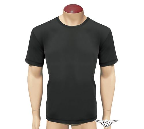 Blusa Segunda Pele High-Bio Manga Curta Masculina - Preta - 100% Go Ahead