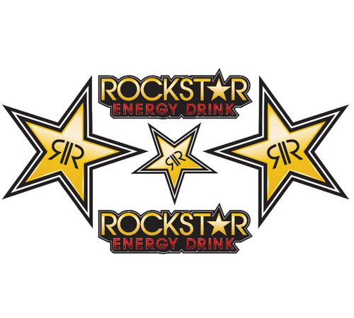 Kit Adesivo Refletivo Rockstar- Amarelo Preto - Protector