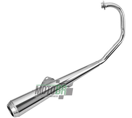 Escapamento Completo Estralador Cromado - Yamaha YBR 125 - 2000 até 2008 - Roncar - 1554.3