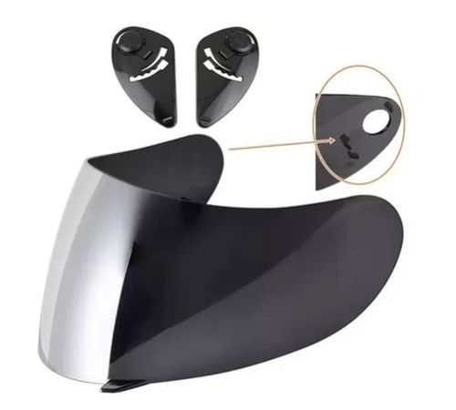 Viseira Capacete Vaz V10 100 Novo Com Botão Cromada