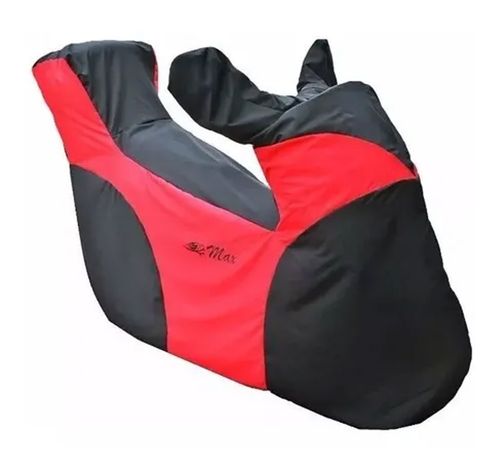 Capa Para Moto Scooter Preta/Vermelha - Max Acessórios