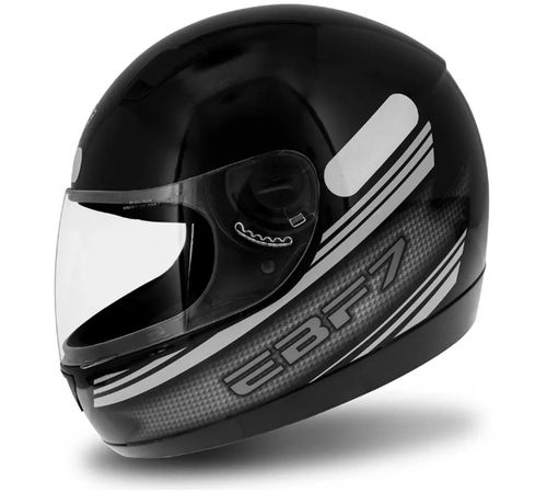 Capacete EBF 7 New Carbon Preto Prata