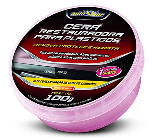Cera Restauradora Para Plastico 100 Gramas - Auto Shine