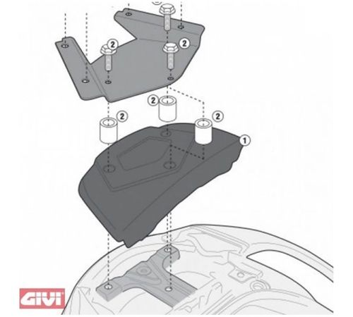 Kit Instalação SR3104KIT Fixação De Rack (SR3104)Burgman 650 - Givi