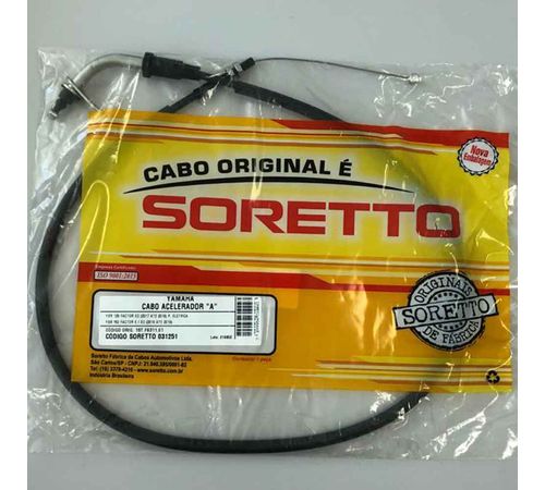 Cabo Acelerador YBR Factor 125 150 ED A 16-19 - Soretto