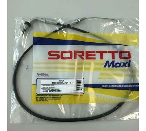 Cabo Acelerador Titan Fan 160 Start ESD EX A - Soretto Maxi