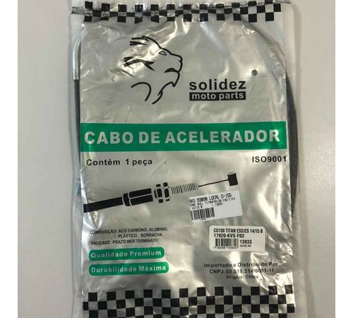 Cabo Acelerador Titan Fan 150 14-16 B - MTBR
