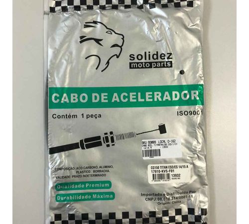 Cabo Acelerador Titan Fan 150 14-16 A - MTBR
