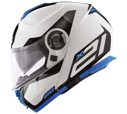 Capacete Givi X21 Spirit Branco Preto Azul 56