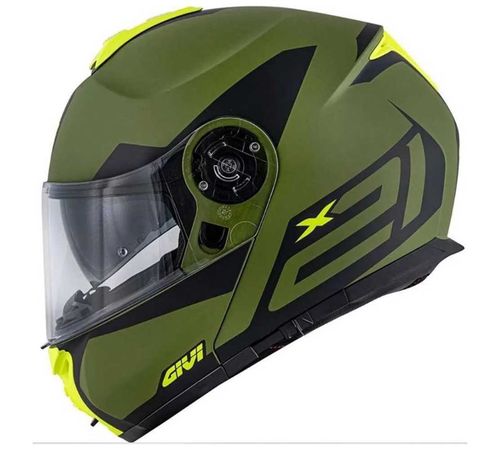 Capacete Givi X21 Spirit Fosco Verde Preto Amarelo 56