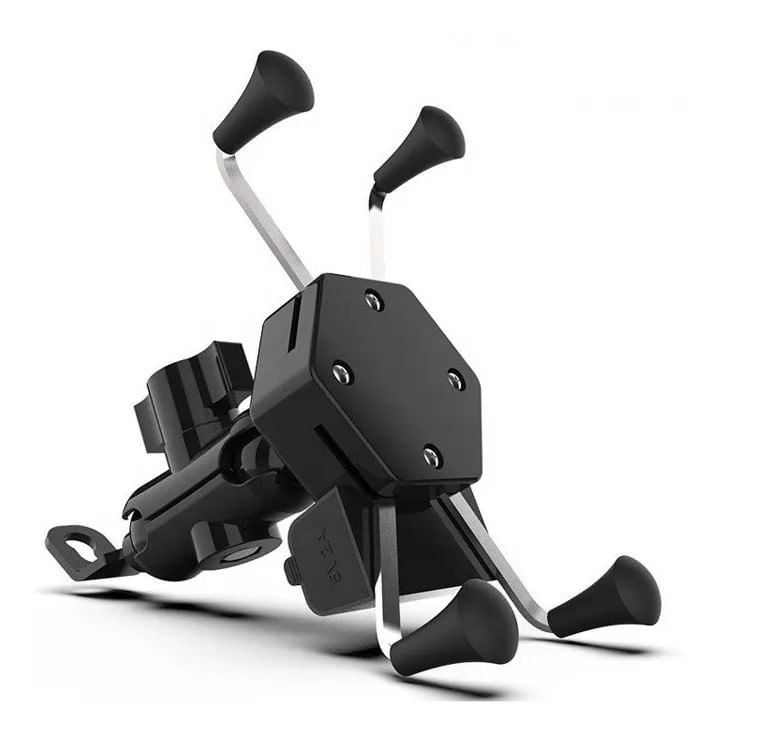 Suporte Celular Moto Com Carregador USB Modelo Garra X