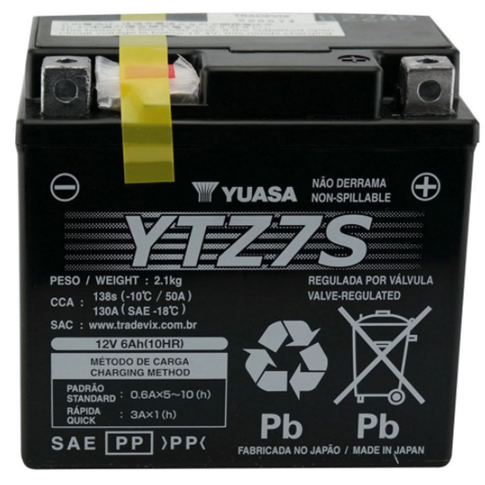 Batería para gas gas EC 450 f 4t racing 2013 Yuasa ytz7s AGM cerrado 