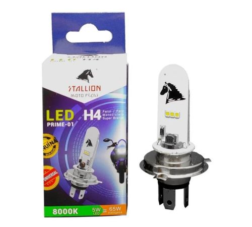 Lâmpada H4 35x35 Super Led Branca Universal 8000K - Stallion