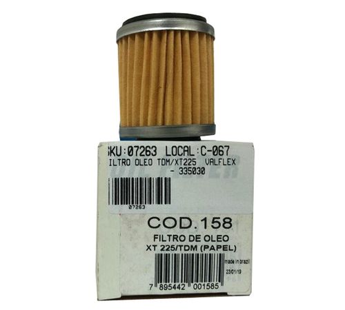 Filtro Óleo TDM 225 XT 225 - Valflex