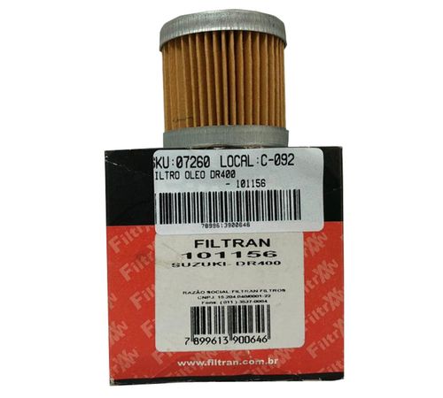 Filtro Óleo DR 400 - Filtran