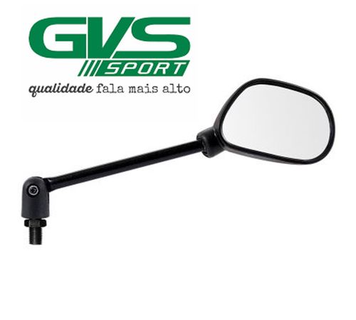 Espelho Retrovisor YBR Mini Haste Preta Articulado Lado Direito