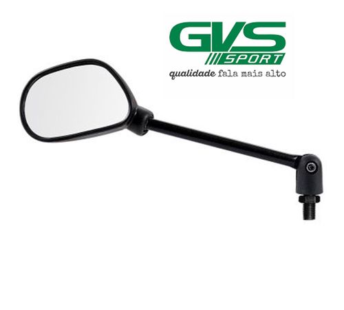 Espelho Retrovisor YBR Mini Haste Preta Articulado Lado Esquerdo