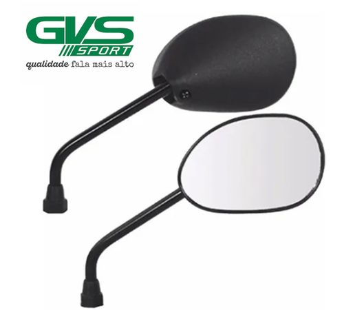 Espelho Retrovisor Biz 125 Haste Preto Par - GVS