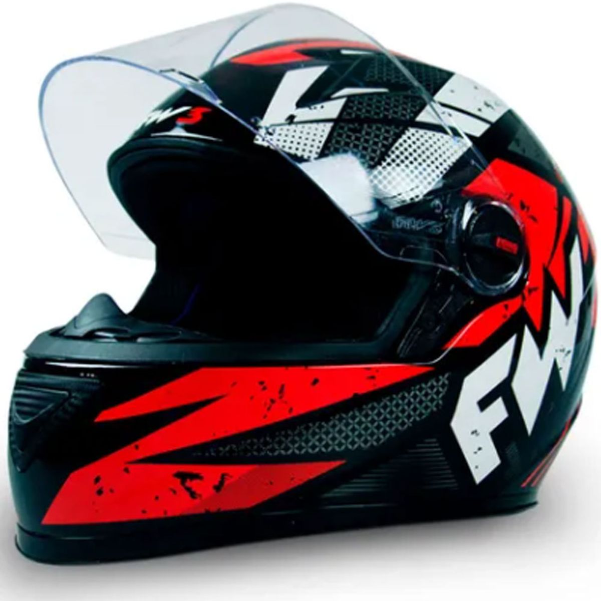 Capacete FW3 GTN Speed Preto Vermelho - MOTO BR