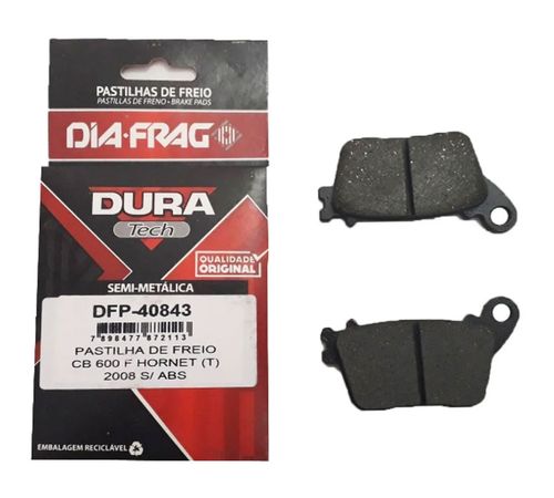 Pastilha Freio Traseiro CB 600 Hornet 2008 Em Diante Sem ABS