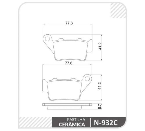 Pastilha Freio Traseiro MT03 F800 XT 600 N-932C - Cobreq