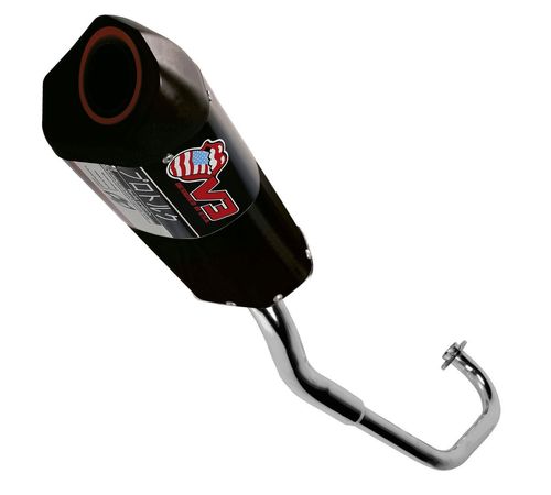 Escapamento Titan Fan 125 KS 09 a 14 V3 Alumínio Preto Tork