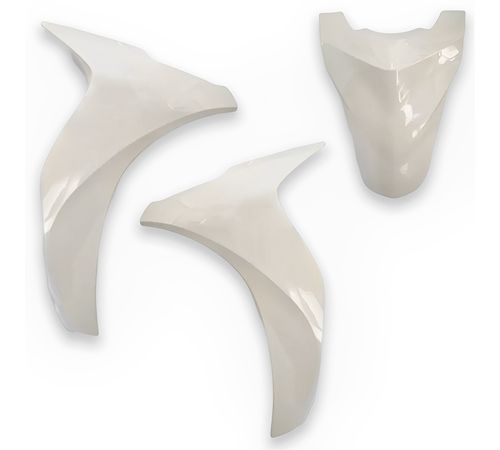 Bico Frontal Completo Biz 125 2018 A 2022 Creme Perolizado