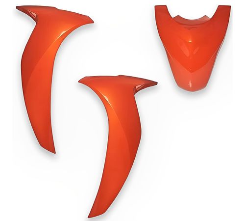 Bico Frontal Completo Biz 125 2018 Laranja Damasco Pérola