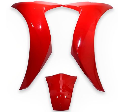 Bico Frontal Completo Biz 125 2018 Vermelho Pérola 3 Peças