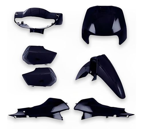 Kit Carenagem Completo Biz 100 2004 Azul Itajaí Perolizado