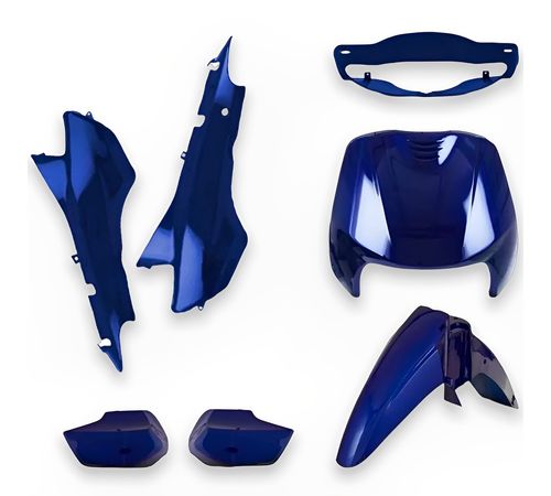 Kit Carenagem Completo Biz 100 2005 Azul Iguapé Perolizado