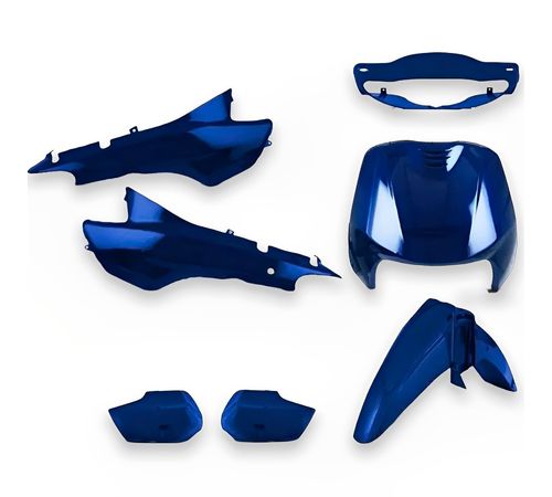 Kit Carenagem Completo Biz 100 2000 Azul Andes Metálico