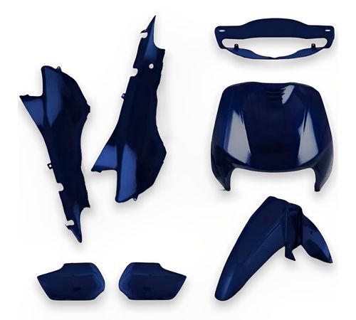 Kit Carenagem Completo Biz 100 2001 Azul Itaparica Metálico