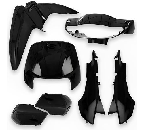 Kit Carenagem Completo Biz 100 2000 Até 2005 Preto