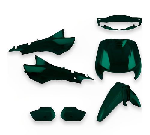 Kit Carenagem Completo Biz 100 2003 Até 2004 Verde Pantanal