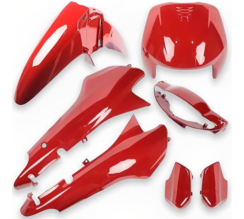 Kit Carenagem Completo Biz 100 2002 A 2003 Vermelho Sapucaí
