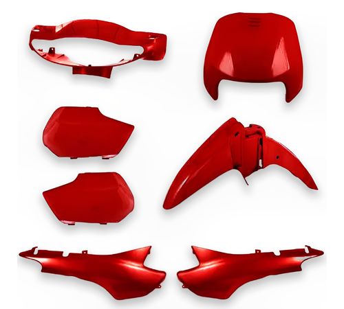 Kit Carenagem Completo Biz 100 1998 A 2001 Vermelho Maceió