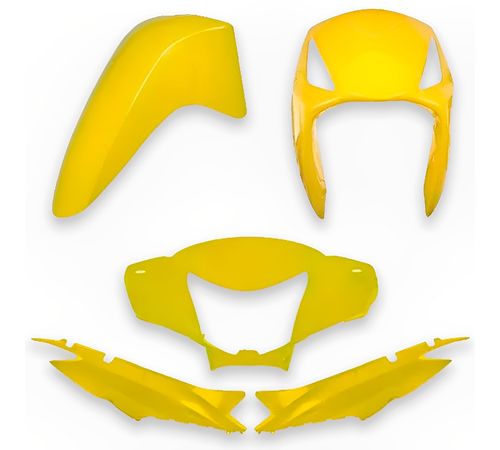 Kit Carenagem Completo Biz 125 2008 A 2009 Amarelo Topázio