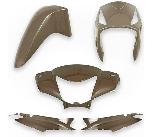 Kit Carenagem Completo Biz 125 2010 Bege Cítrico Metálico
