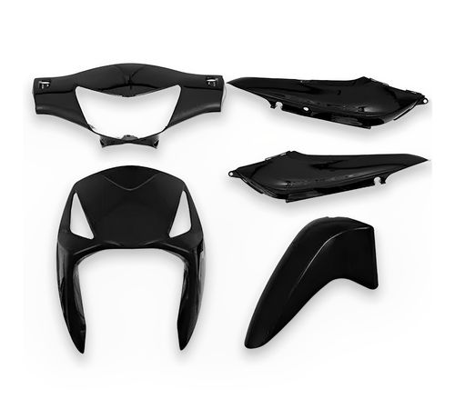 Kit Carenagem Completo Biz 125 2006 Até 2010 Preto