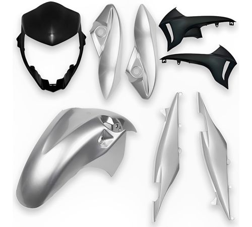 Kit Carenagem Completo CB 300 2009 Até 2010 Prata Metálico