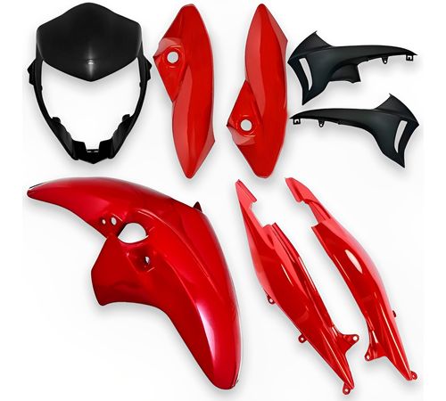Kit Carenagem Completo CB 300 2009 Até 2012 Vermelho