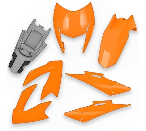Kit Carenagem NXR 150 Bros 2009 Até 2010 Laranja Canoa