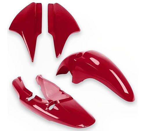 Kit Carenagem Titan 150 2006 Até 2008 Vermelho Guarau