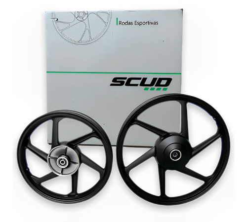 Roda Liga Leve Biz 125 KS ES Biz 100 6P Tambor Preto - Scud