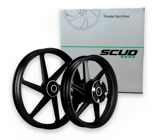 Roda Liga Leve Bros 125 150 160 ESD Preta 6P - Scud