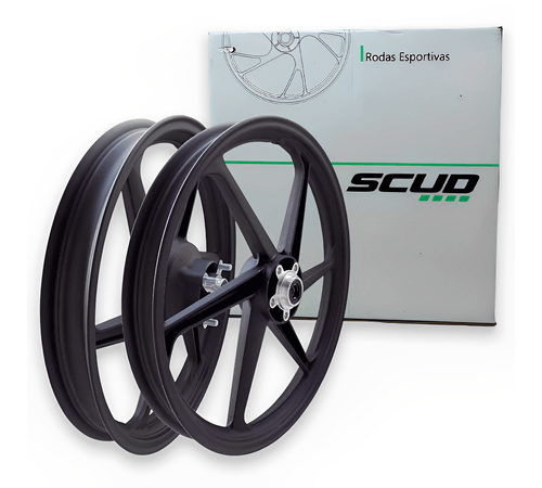 Roda Liga Leve Fan 125 ES 2009 A 2013 Disco 6P Preto - Scud